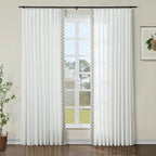 Liz Linen Curtains with Border Trim (Sold per Pair)