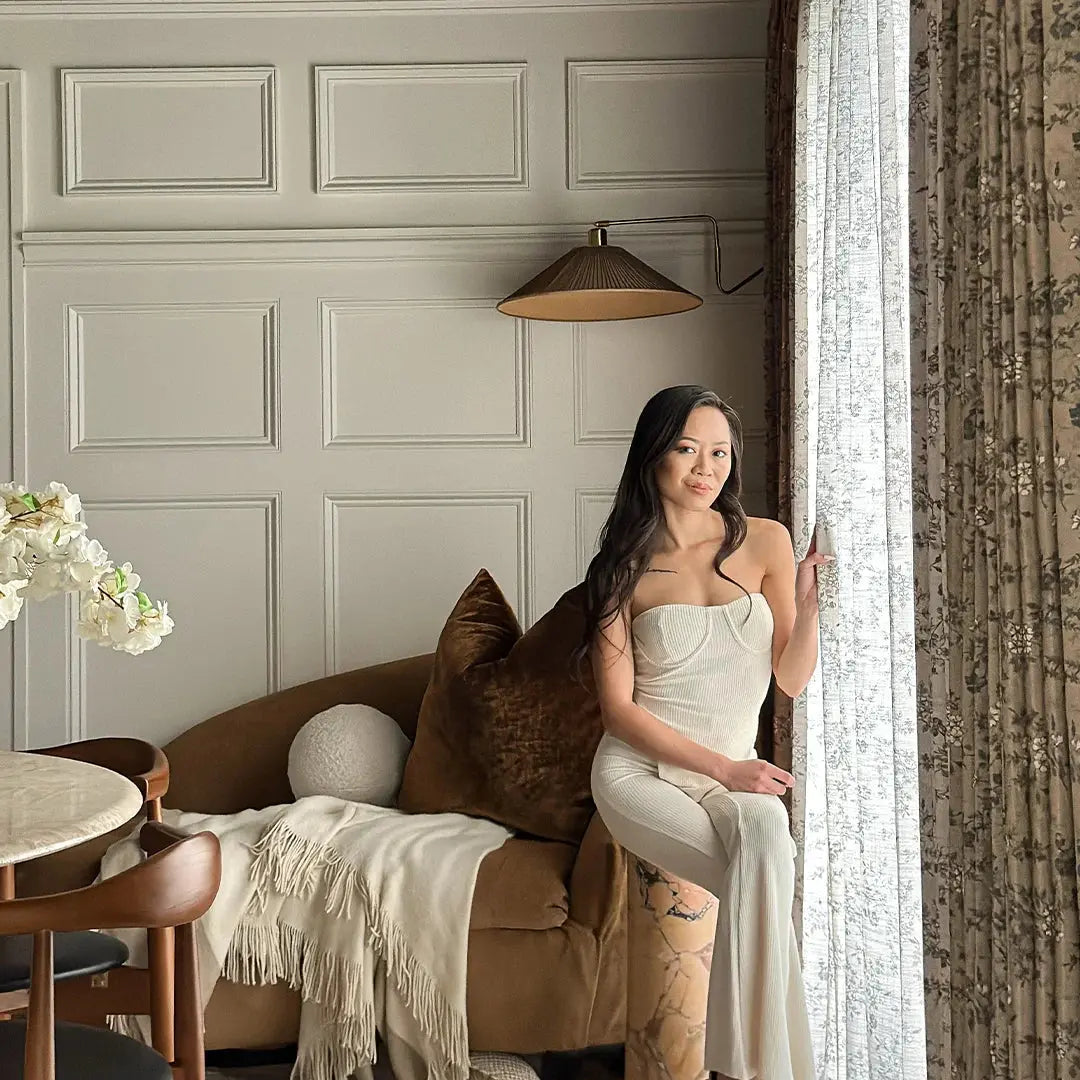 Sara Le Print Linen Drapery Pleated