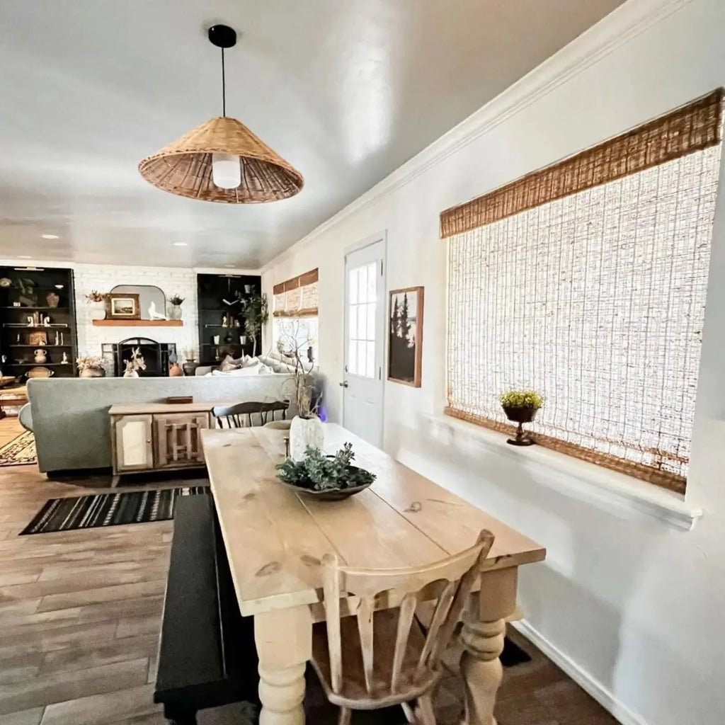 Natural Jute Bamboo Woven Shade - Cinnamon