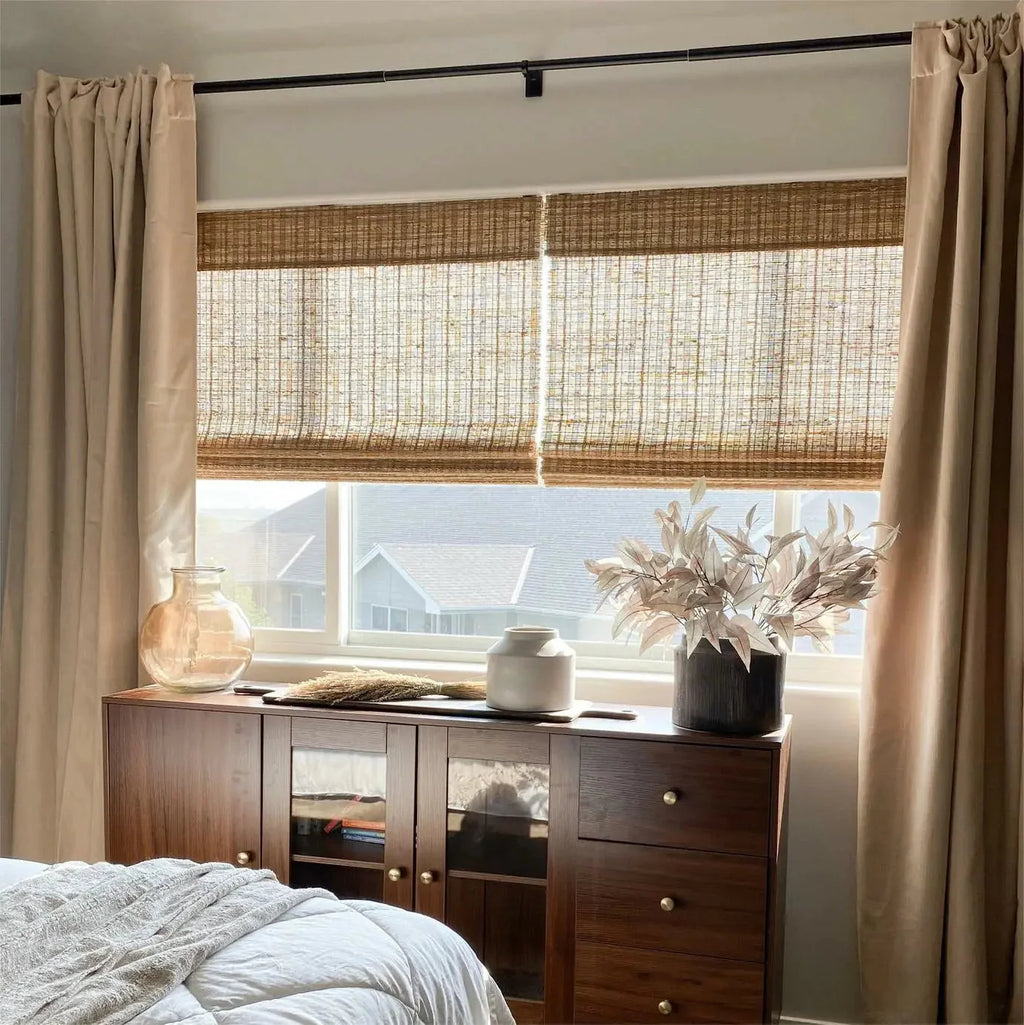 Natural Jute Bamboo Woven Shade - Cinnamon