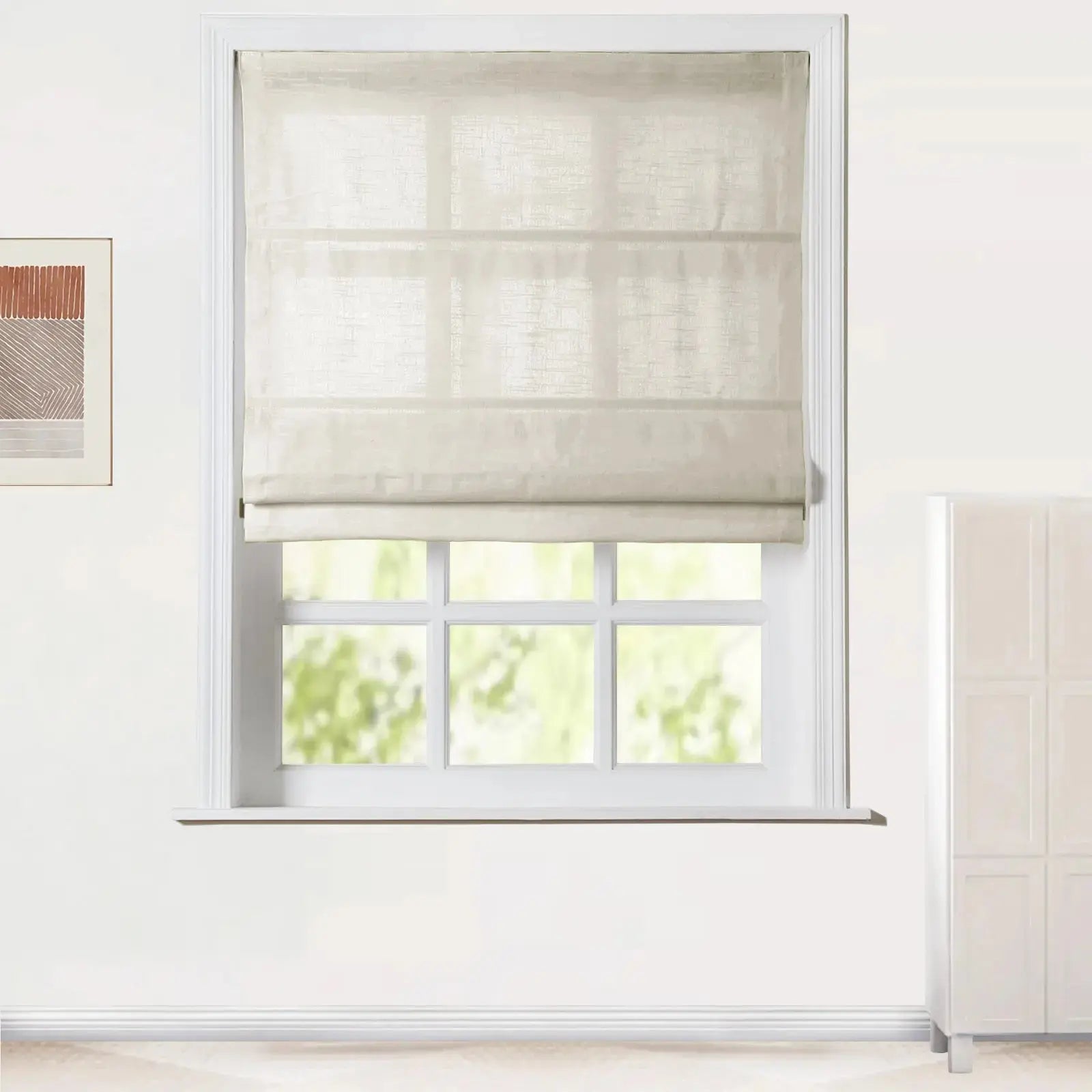 Jawara Linen Cotton Roman Shade Cordless