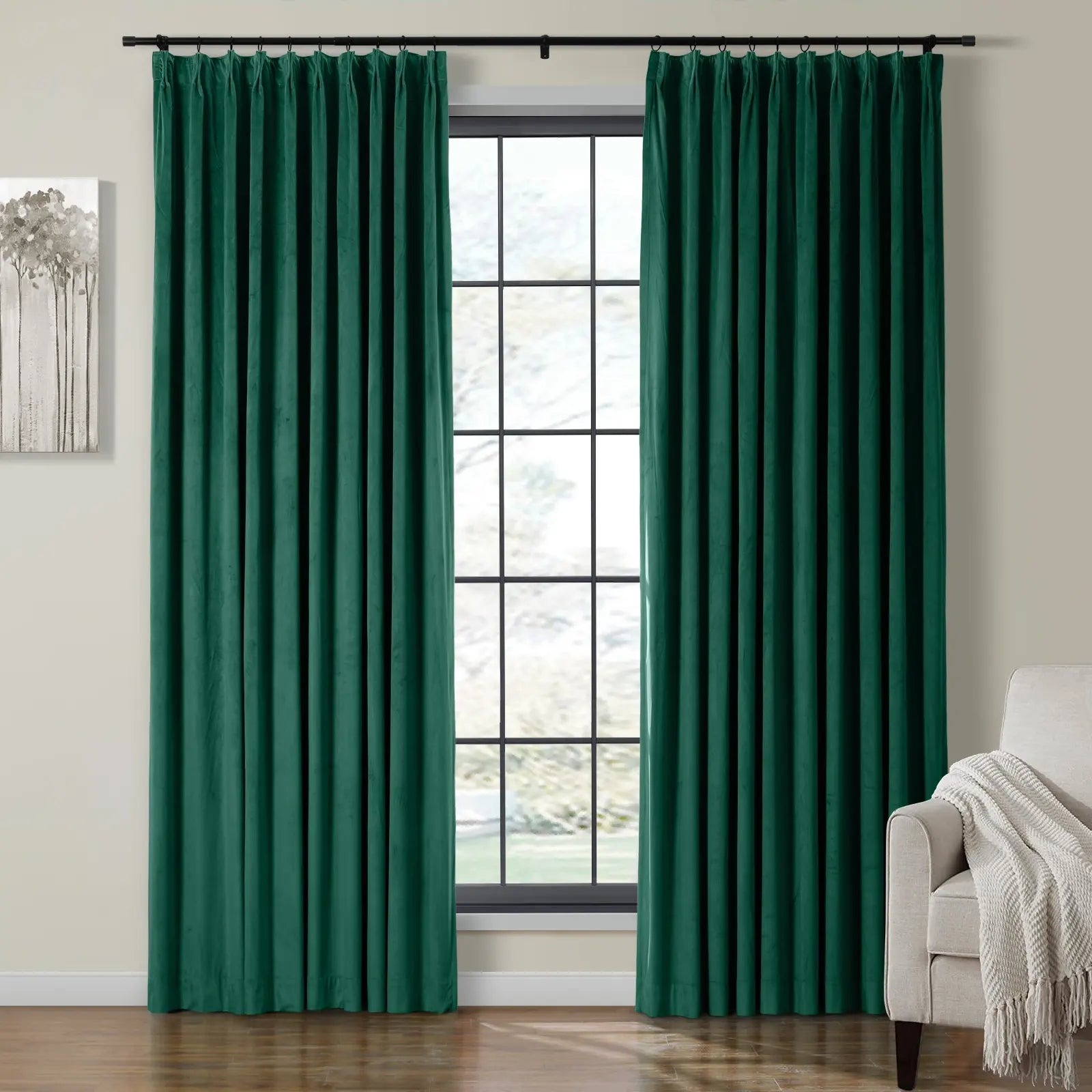 Birkin Velvet Curtain Pleated