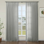 Liz Linen Curtains with Border Trim (Sold per Pair)