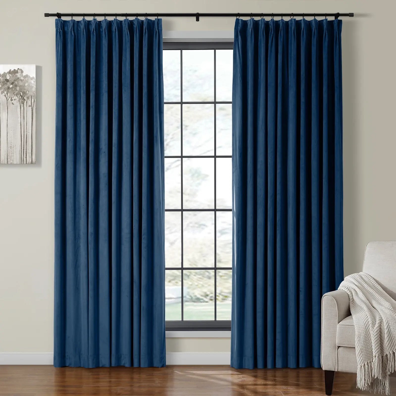 Birkin Velvet Curtain Pleated