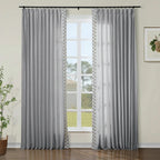 Liz Linen Curtains with Border Trim (Sold per Pair)
