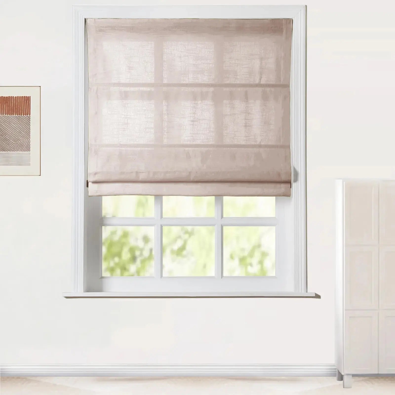 Jawara Linen Cotton Roman Shade Cordless