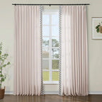 Liz Linen Curtains with Border Trim (Sold per Pair)