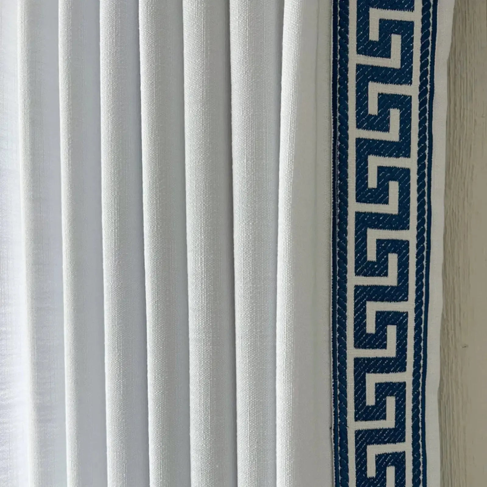 Liz Linen Curtains with Border Trim (Sold per Pair)