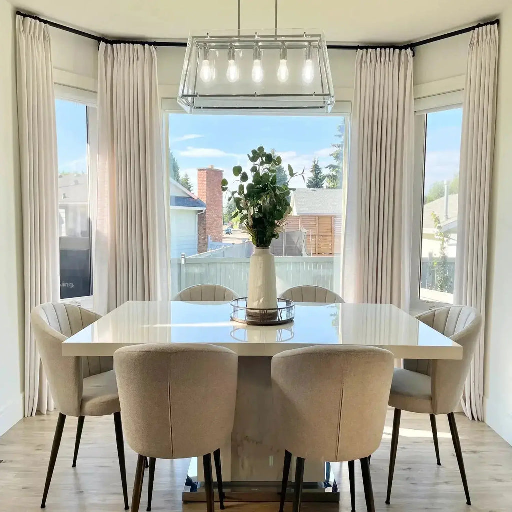 Liz Linen Pinch Pleat Ready Made Curtain with Blackout Thermal Lining