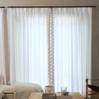Liz Linen Curtains with Border Trim (Sold per Pair)