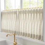 Liz Linen Pleated Cafe Curtains