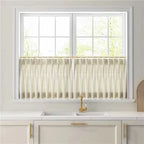 Liz Linen Pleated Cafe Curtains