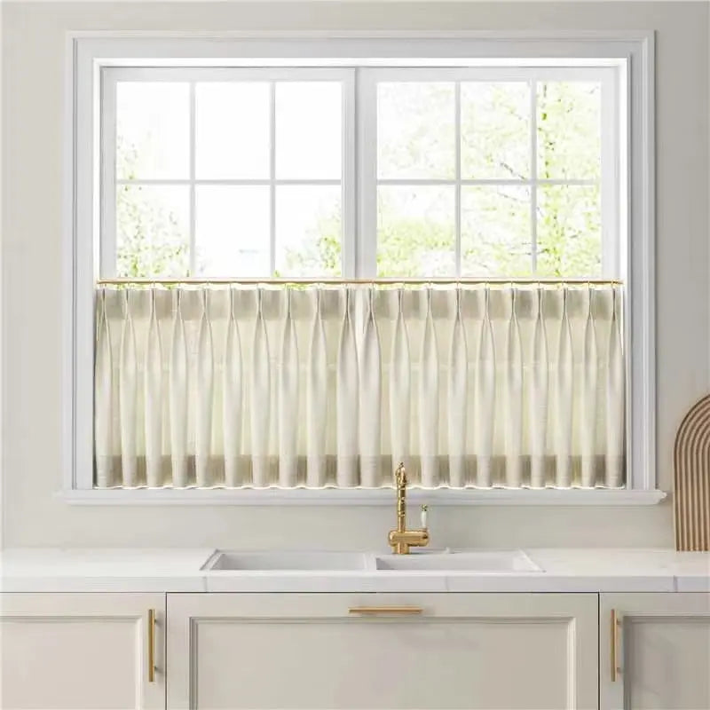 Liz Linen Pleated Cafe Curtains