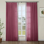 Liz Linen Curtains with Border Trim (Sold per Pair)