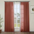 Liz Linen Curtains with Border Trim (Sold per Pair)