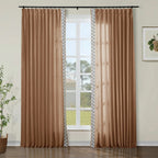 Liz Linen Curtains with Border Trim (Sold per Pair)