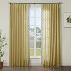 Liz Linen Curtains with Border Trim (Sold per Pair)