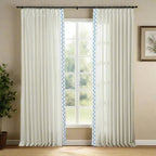 Liz Linen Curtains with Border Trim (Sold per Pair)