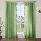 Liz Linen Curtains with Border Trim (Sold per Pair)