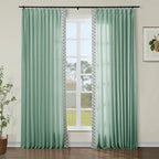 Liz Linen Curtains with Border Trim (Sold per Pair)