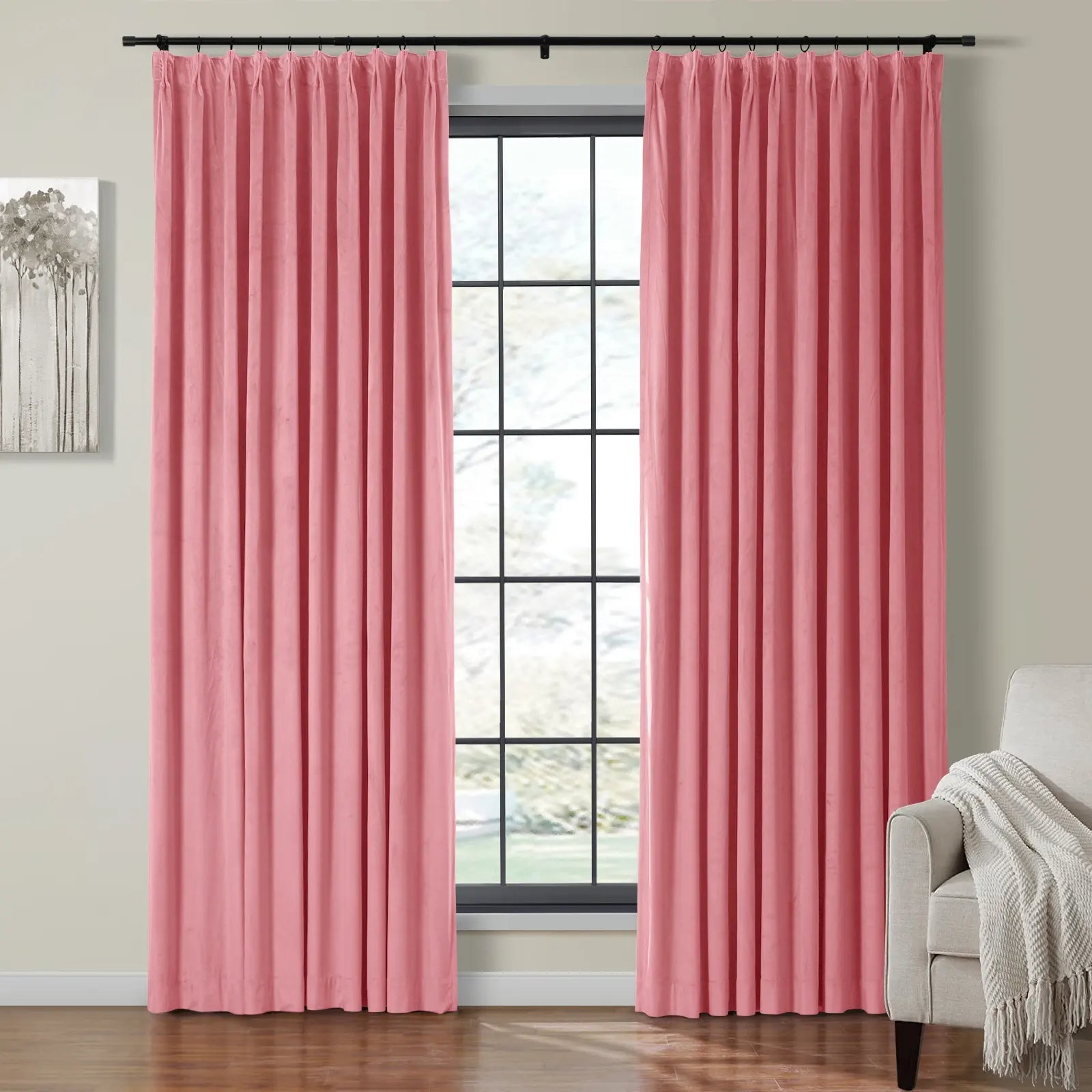 Birkin Velvet Curtain Pleated