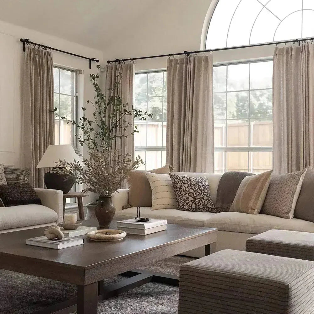 Jawara Luxury Linen Cotton Curtain Pleated