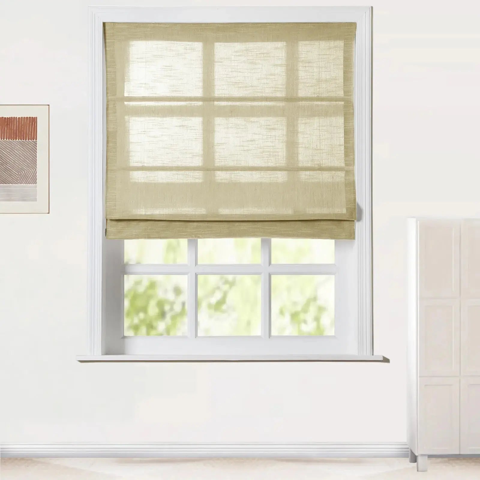 Jawara Linen Cotton Roman Shade Cordless