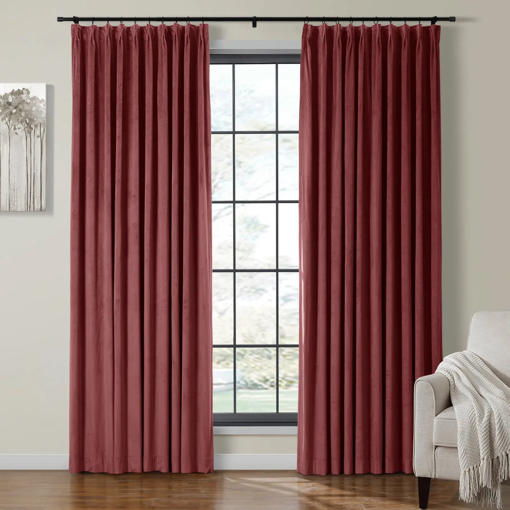 Birkin Velvet Curtain Pleated