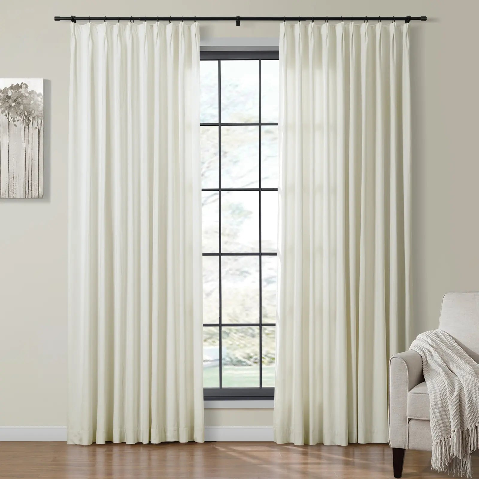 Birkin Velvet Curtain Pleated