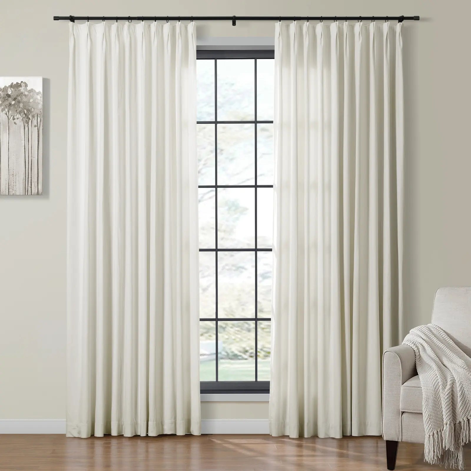 Birkin Velvet Curtain Pleated