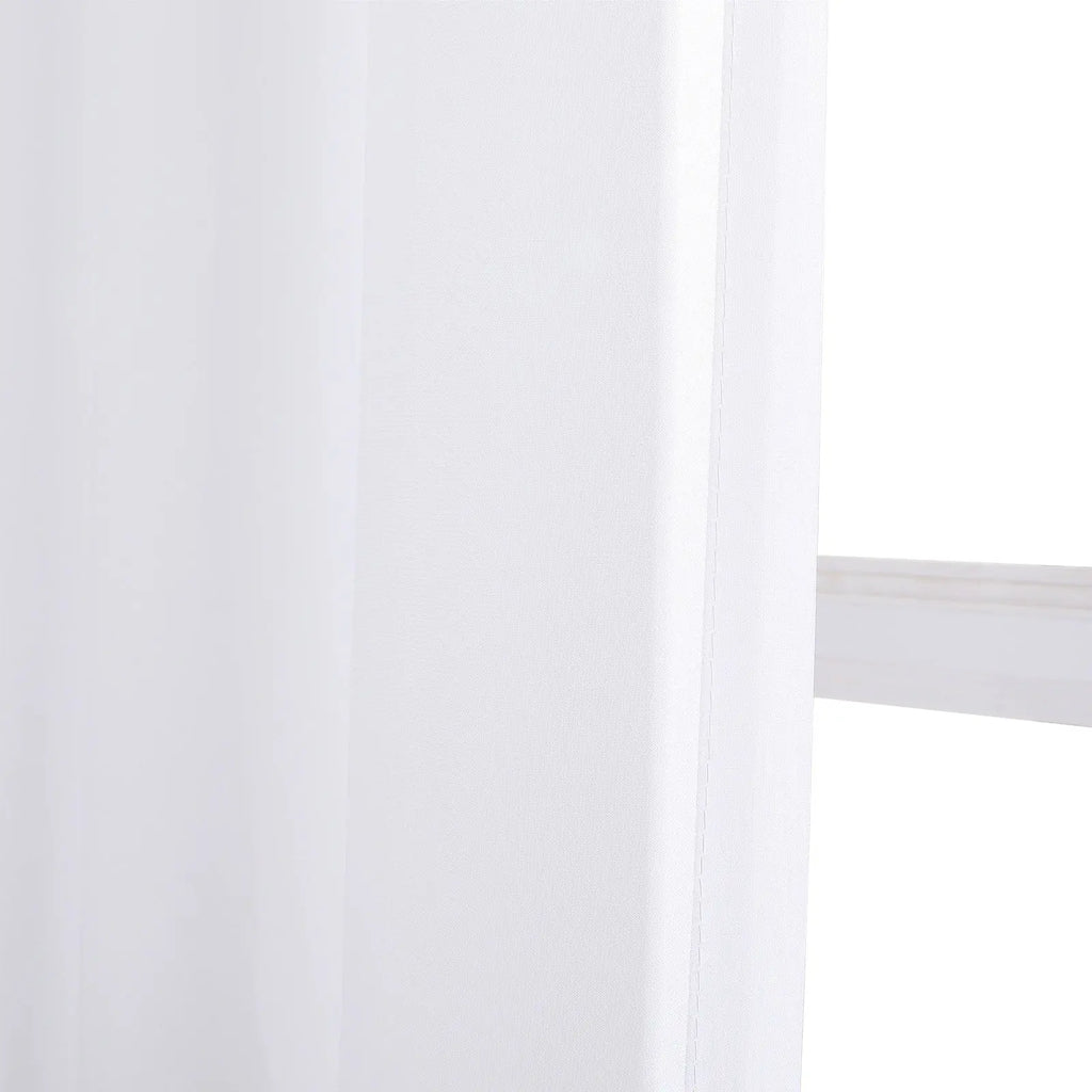Scandina Solid Voile Sheer Curtain Pleated