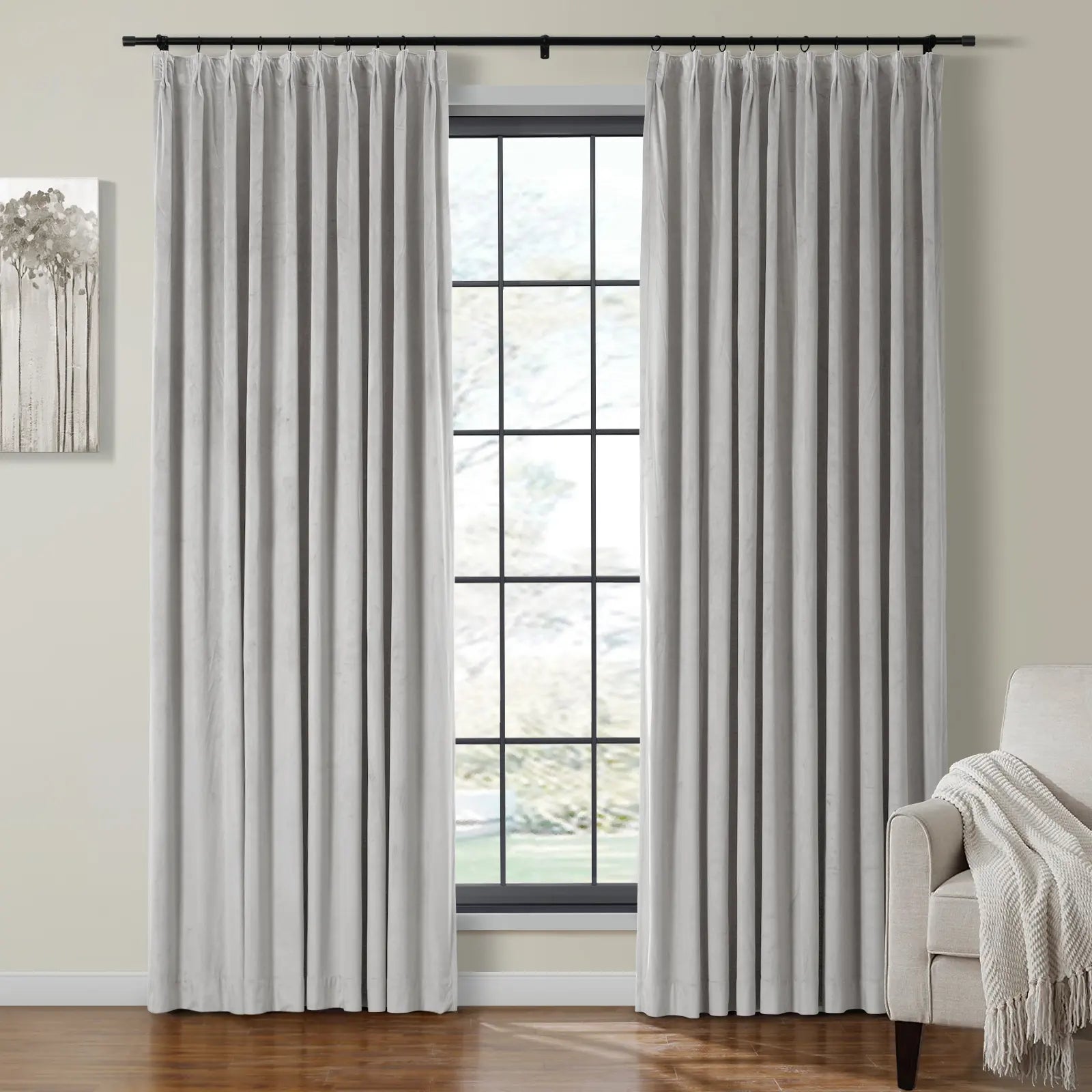 Birkin Velvet Curtain Pleated