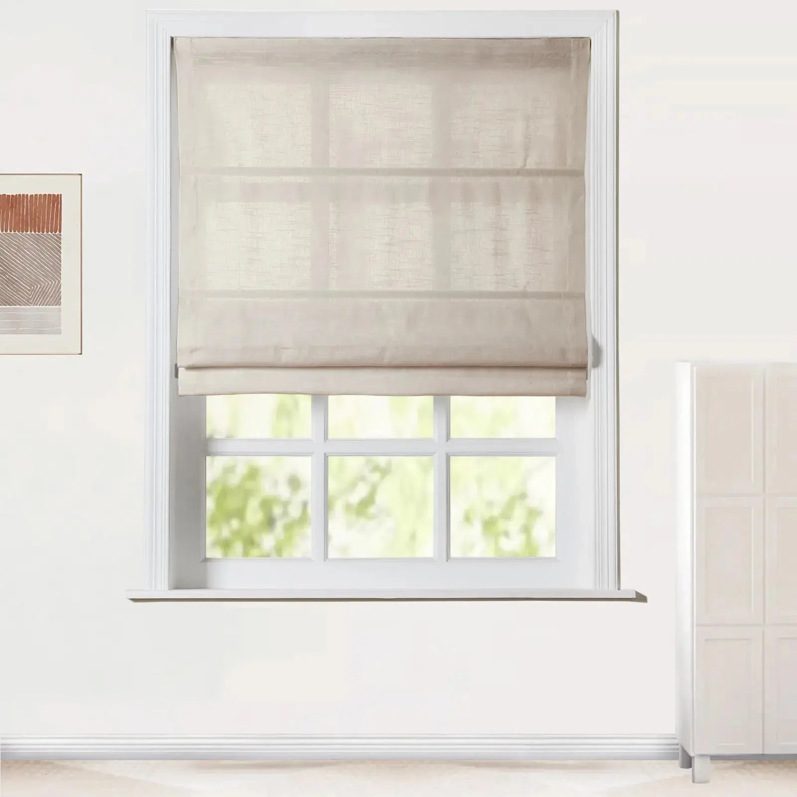 Jawara Linen Cotton Roman Shade Cordless