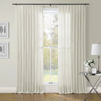 Patti Premium 100% Belgian Flax Linen Curtain Pleated
