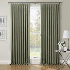 Patti Premium 100% Belgian Flax Linen Curtain Pleated