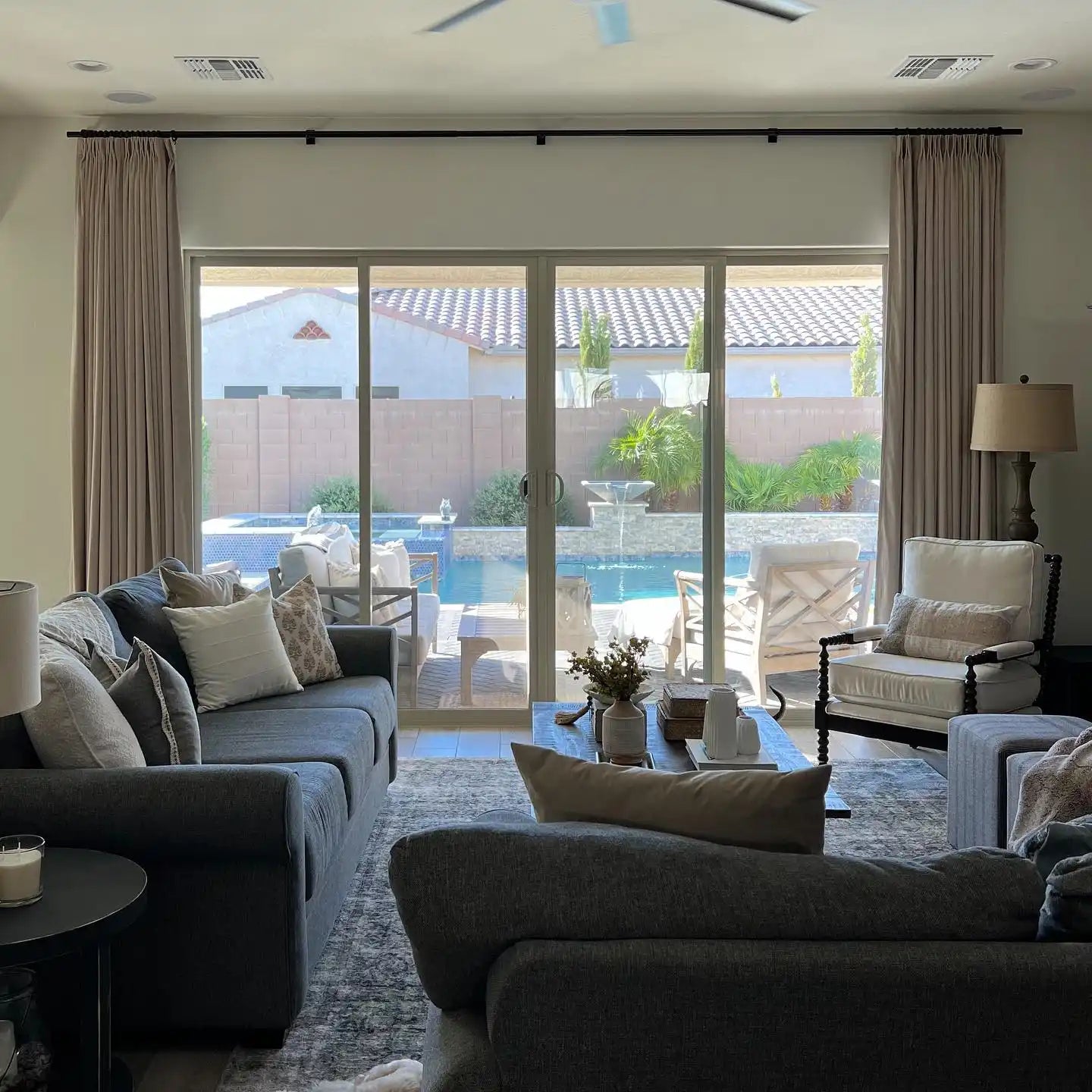 Birkin Velvet Curtain Pleated