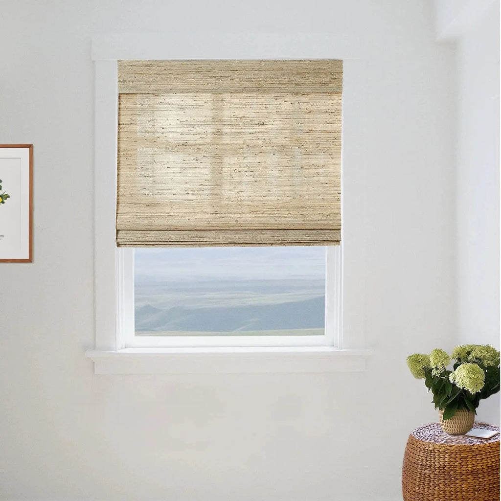 Natural Ramie Bamboo Woven Shade - Beige