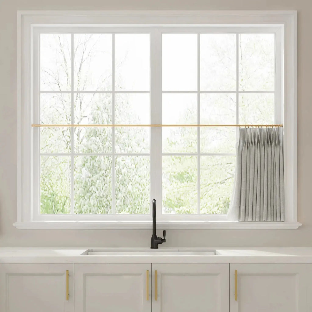 Liz Linen Pleated Cafe Curtains