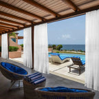 Scandina Solid Voile Sheer Curtain Pleated