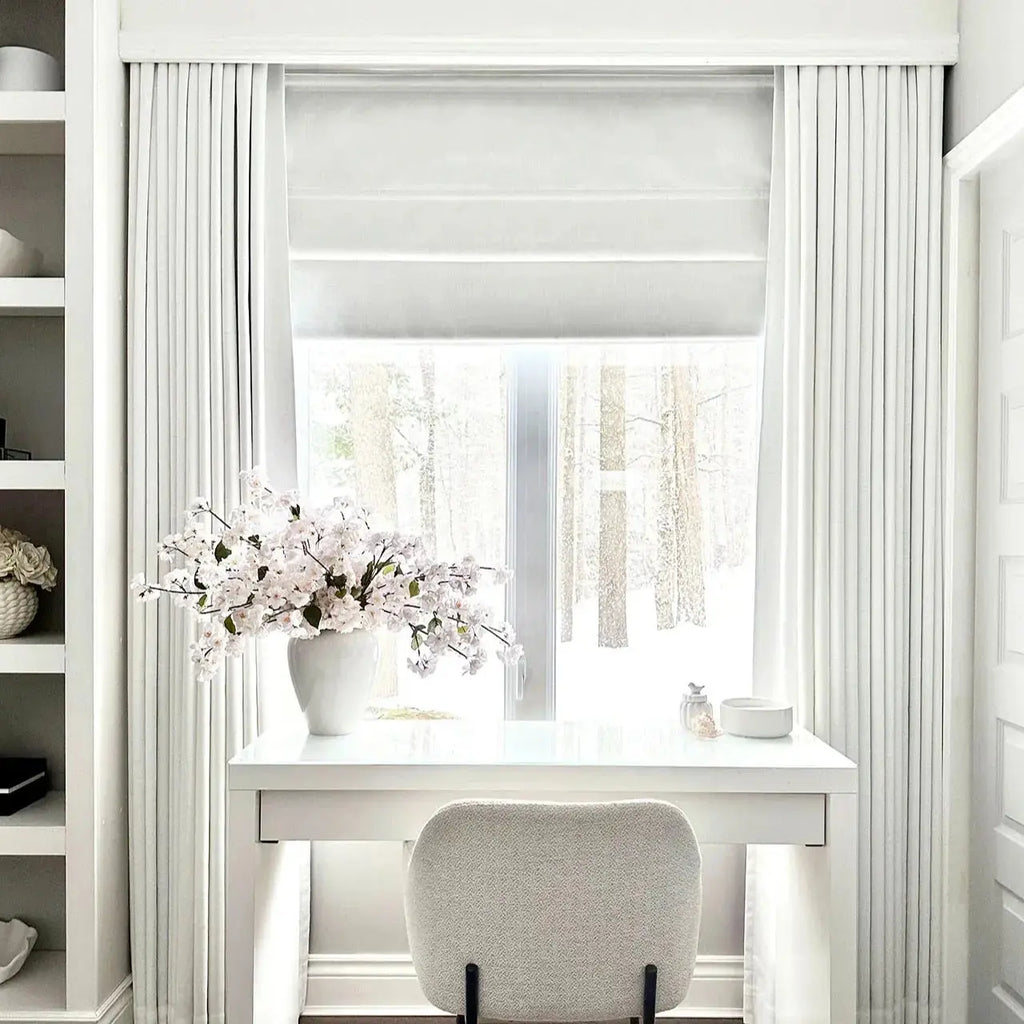 Motorized Roman Shade Cordless