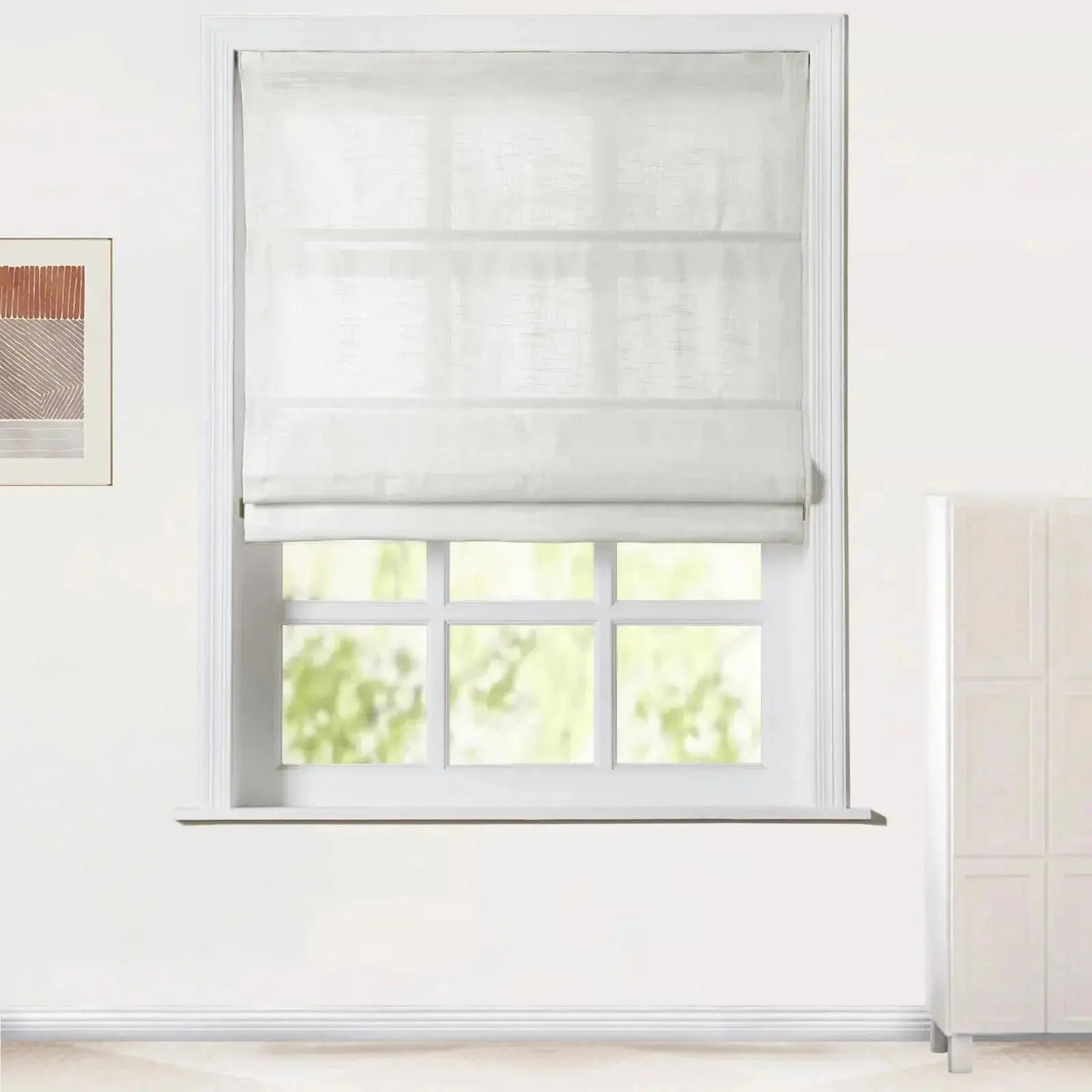 Jawara Linen Cotton Roman Shade Cordless