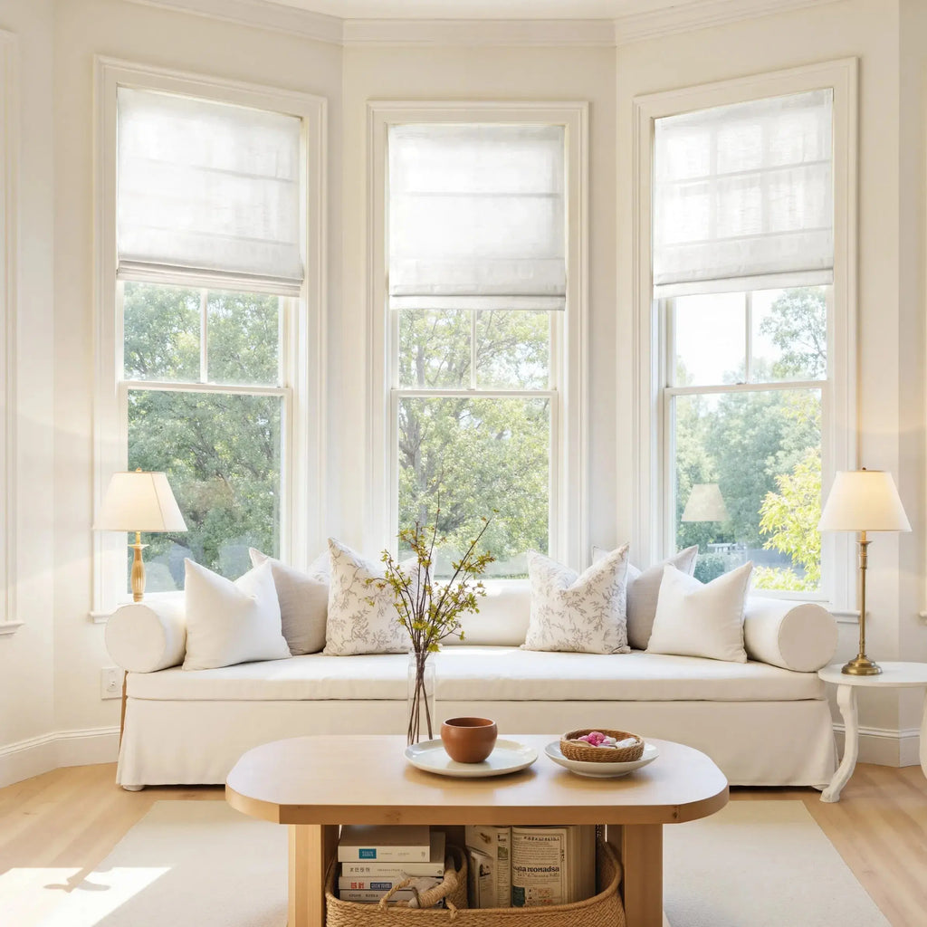 Jawara Linen Cotton Roman Shade Cordless