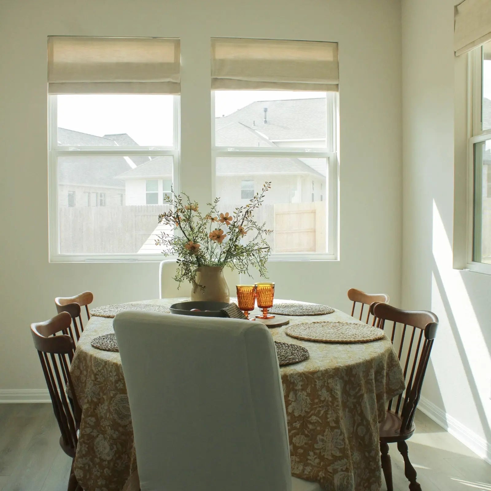 Jawara Linen Cotton Roman Shade Cordless