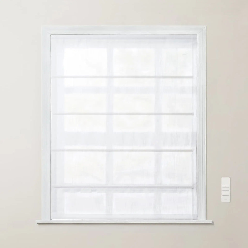 Motorized Roman Shade Cordless