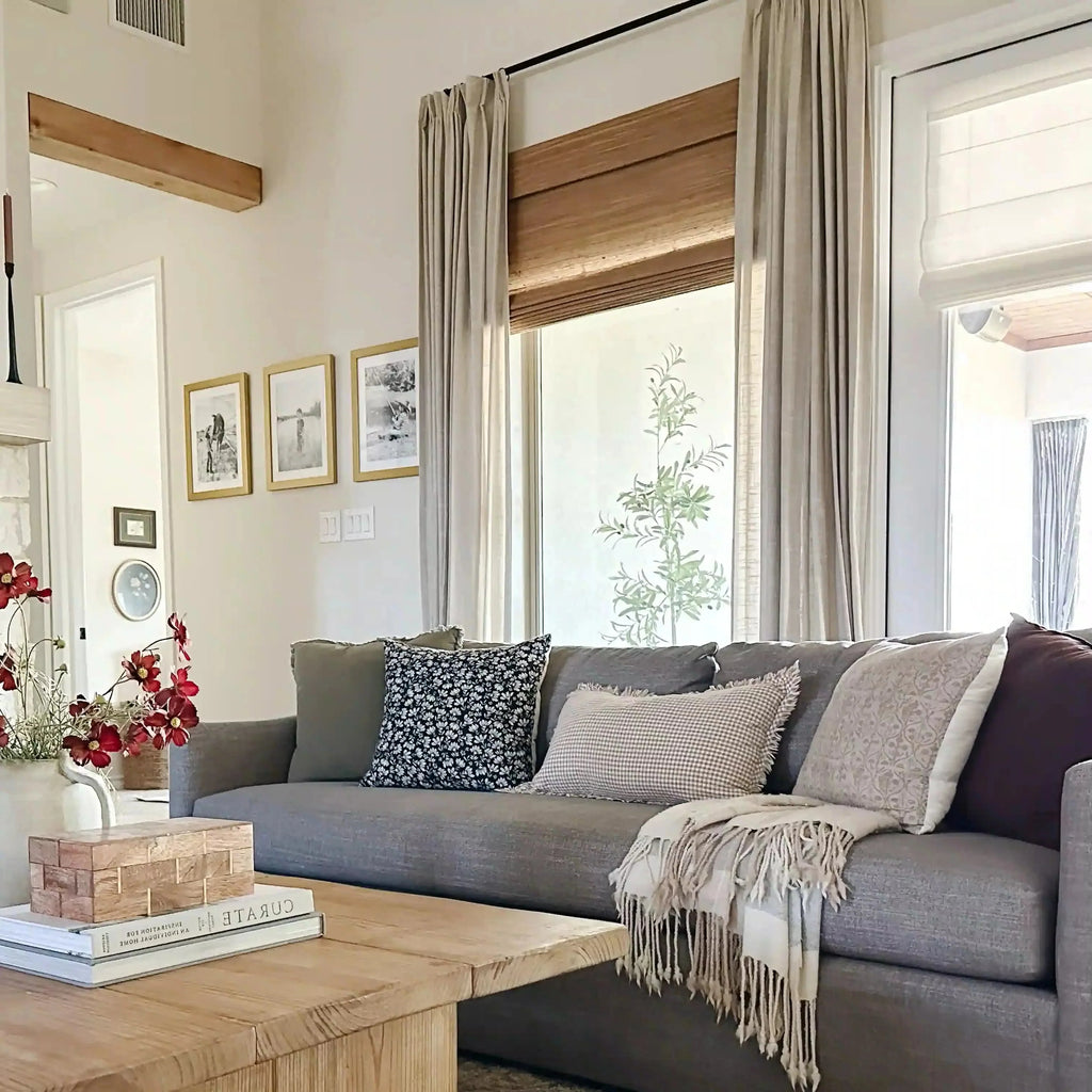 Natural Jute Bamboo Woven Shade - Bark