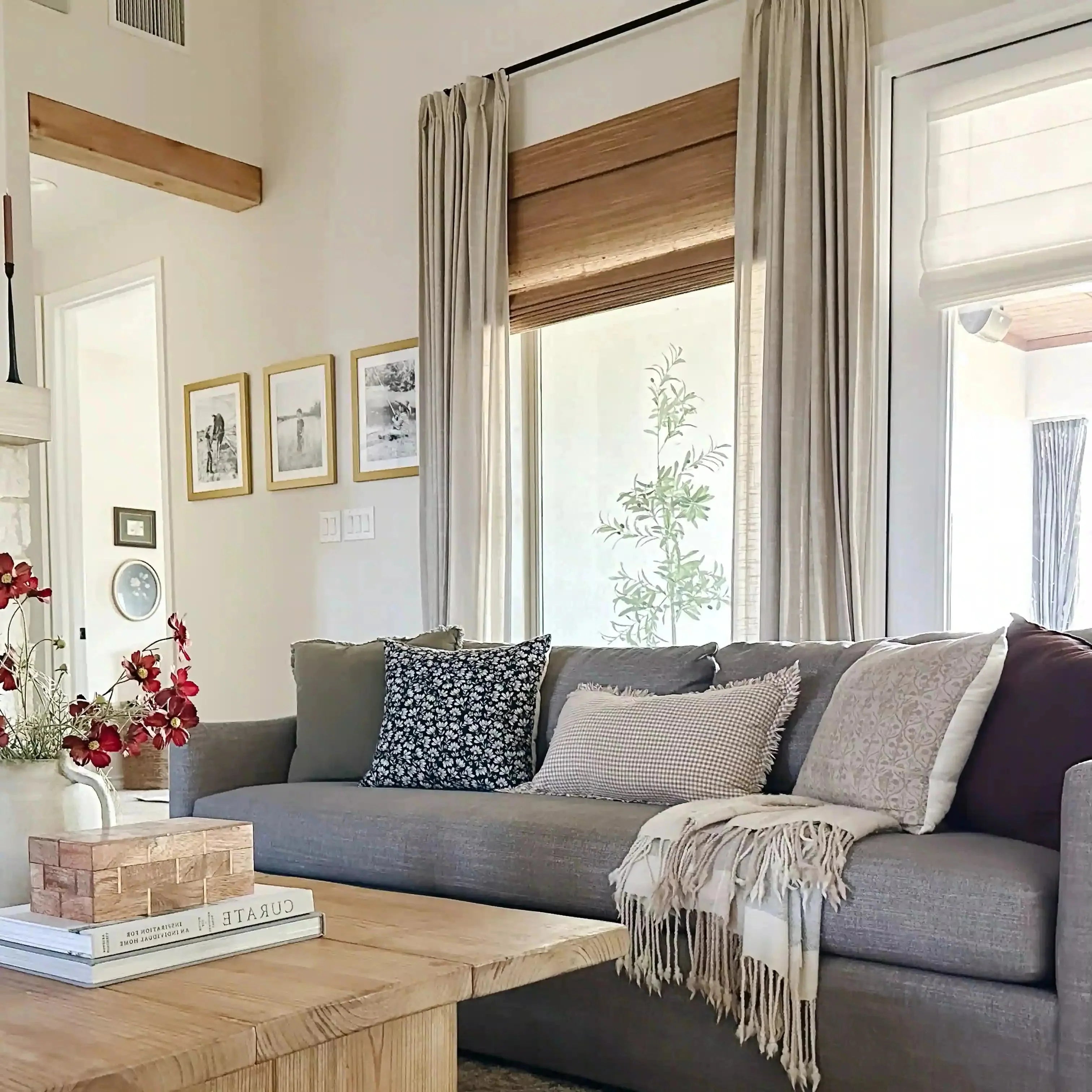 Natural Jute Bamboo Woven Shade - Bark