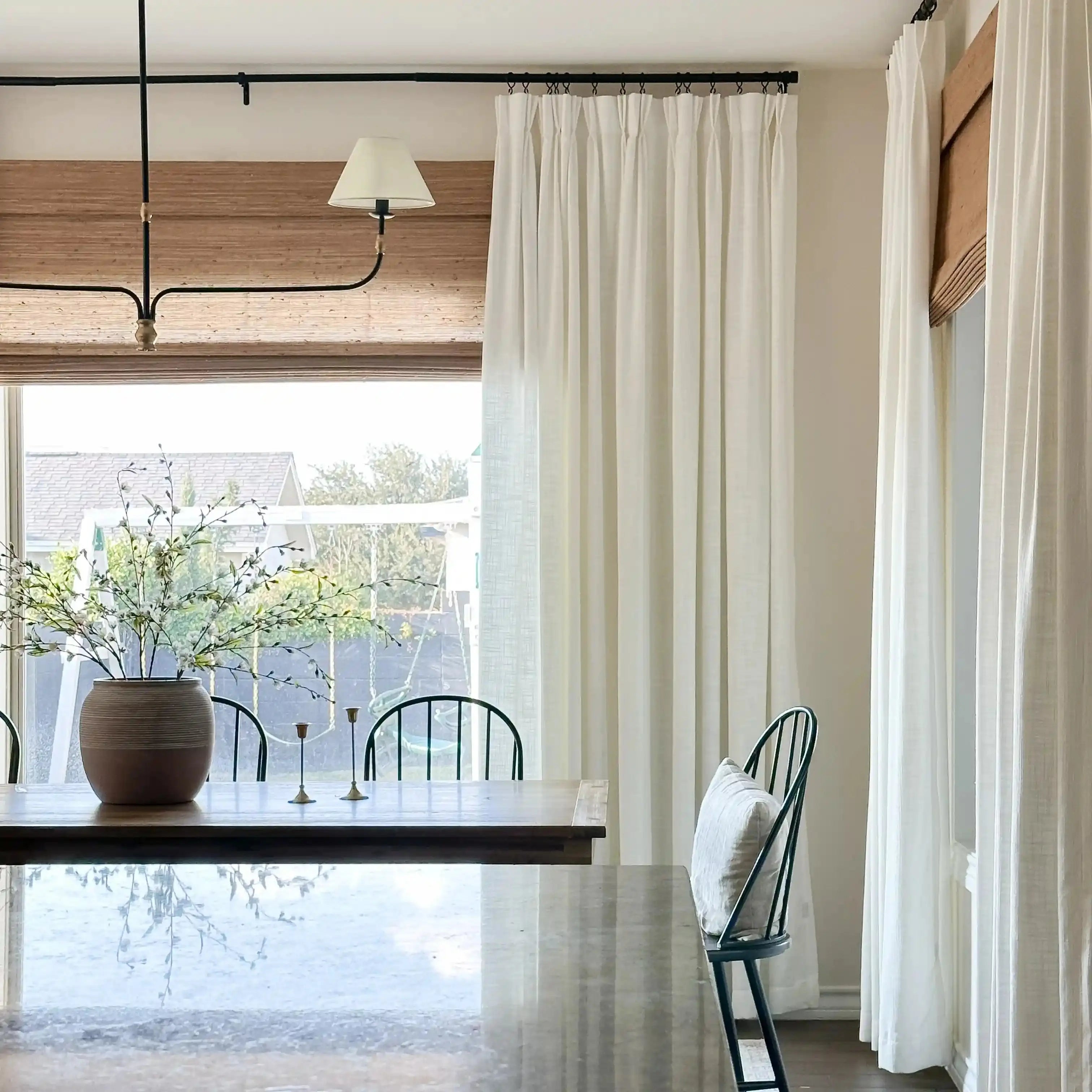 Natural Jute Bamboo Woven Shade - Bark