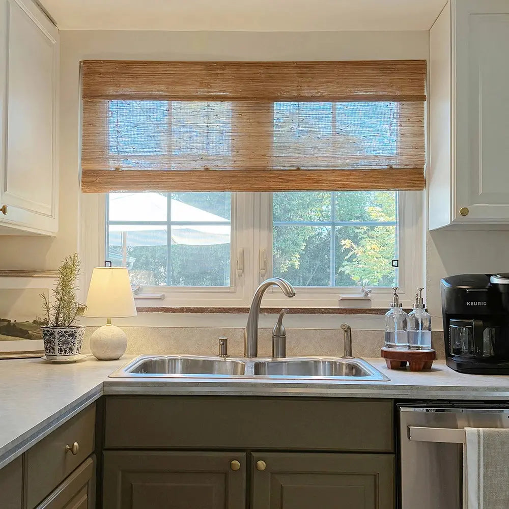 Natural Jute Bamboo Woven Shade - Bark