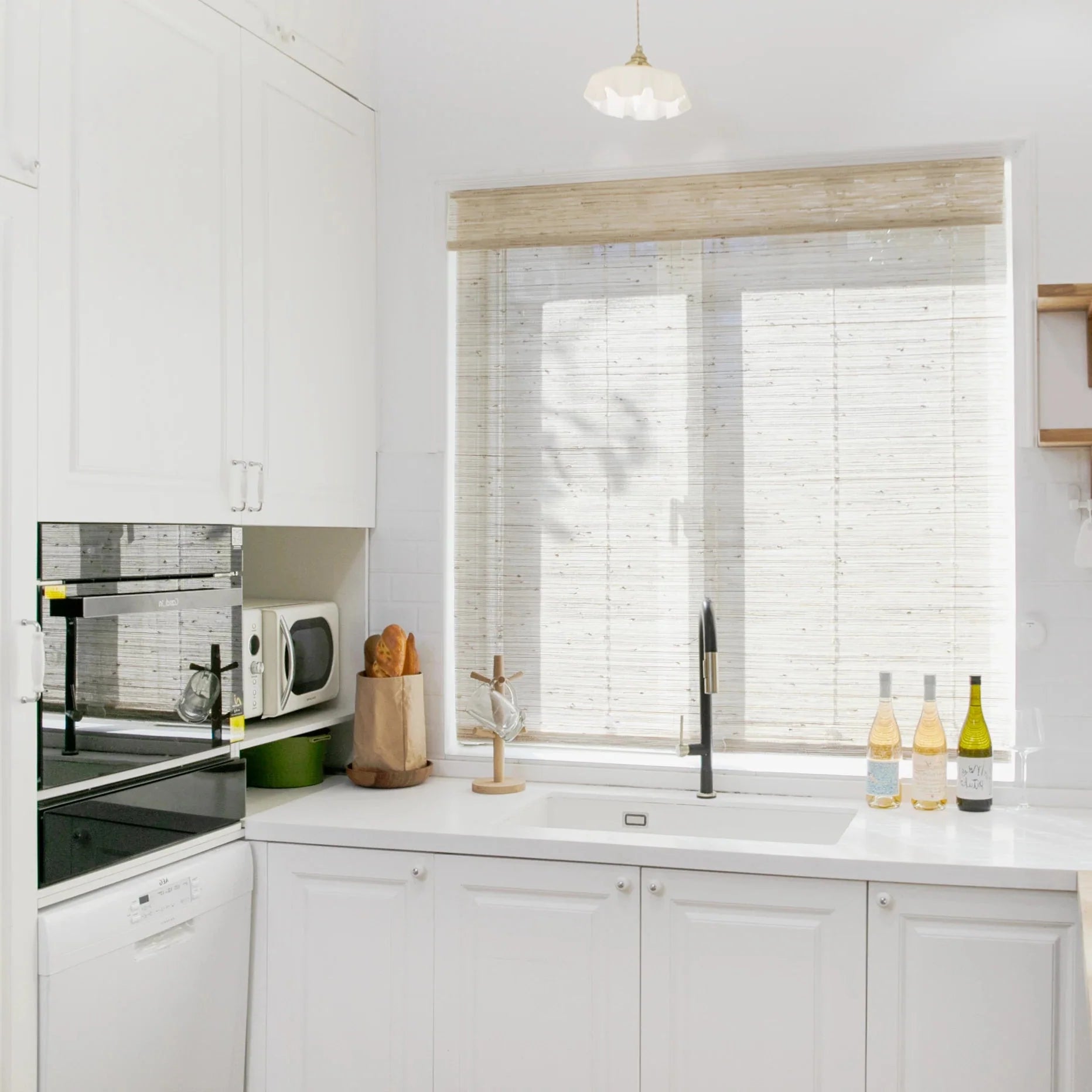 Natural Ramie Bamboo Woven Shade - Beige