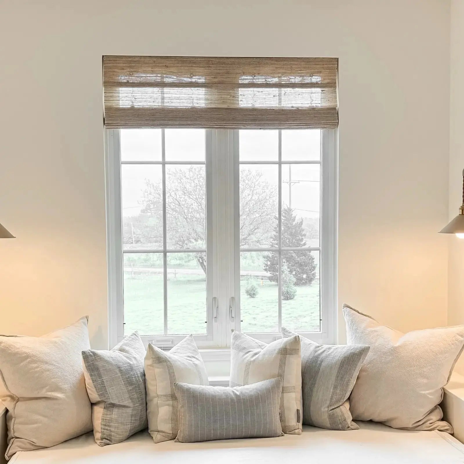 Natural Ramie Bamboo Woven Shade - Beige